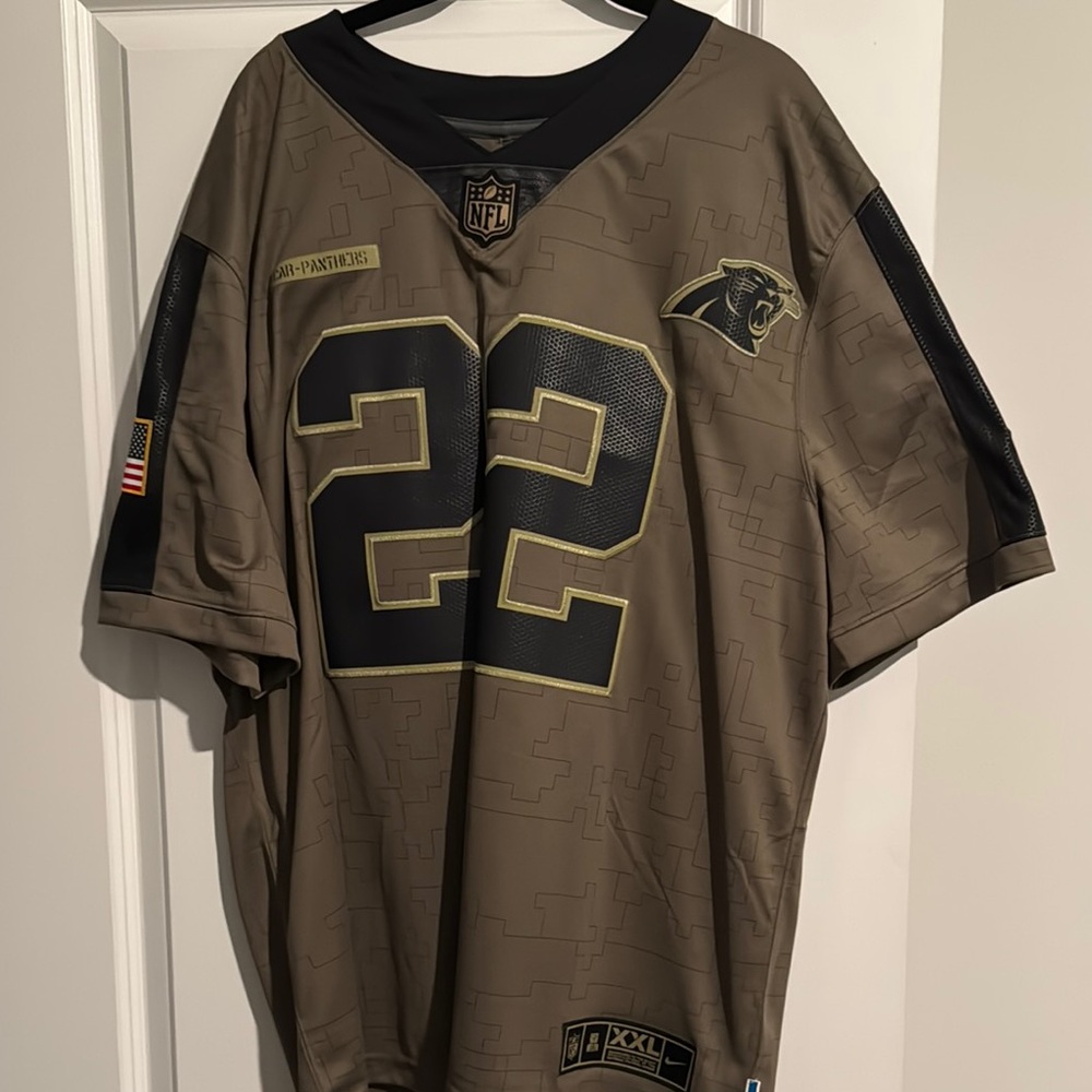 Carolina Panthers Salute to Service “McCaffrey”Jersey #22